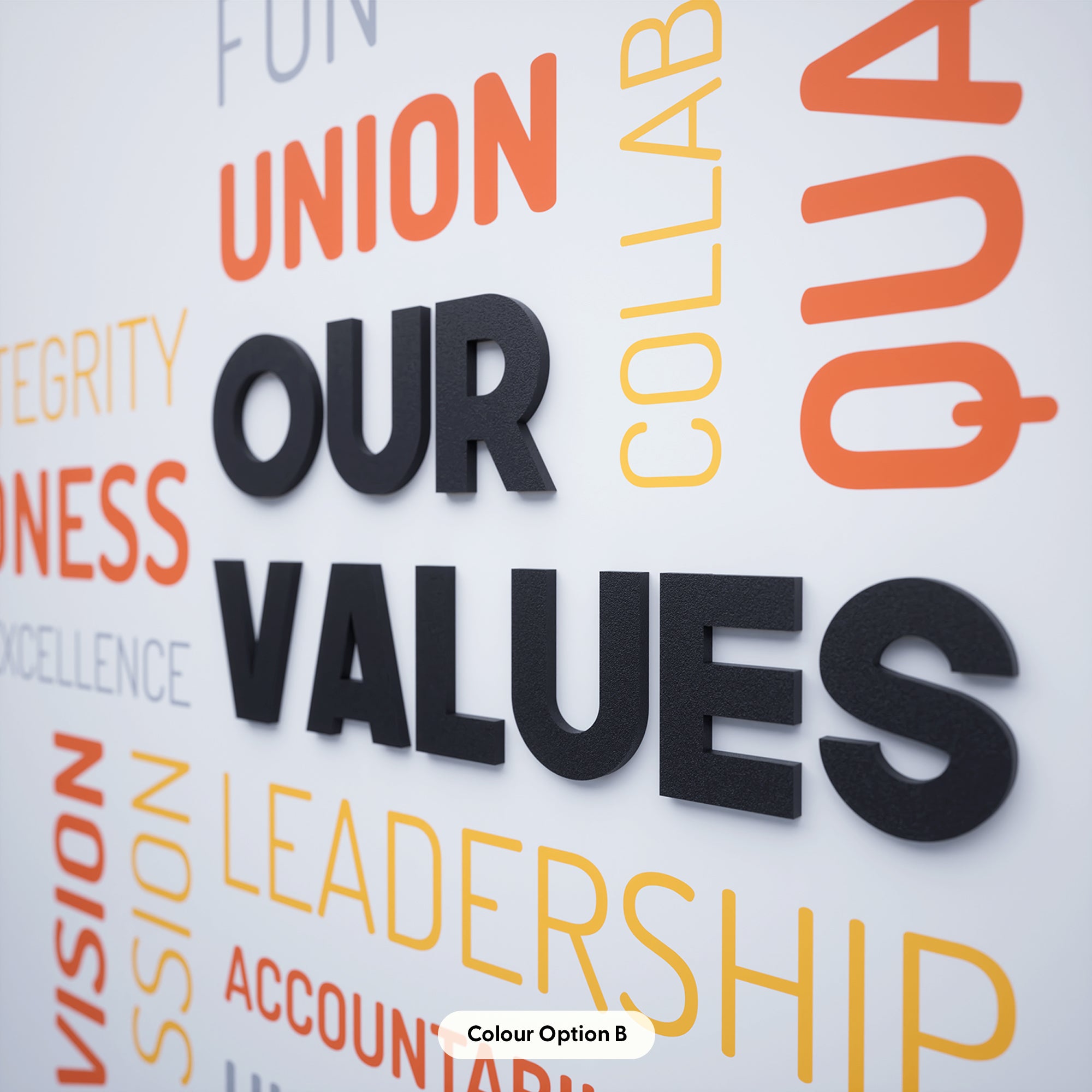 Our Values 3D Office Decor – SirFace Graphics